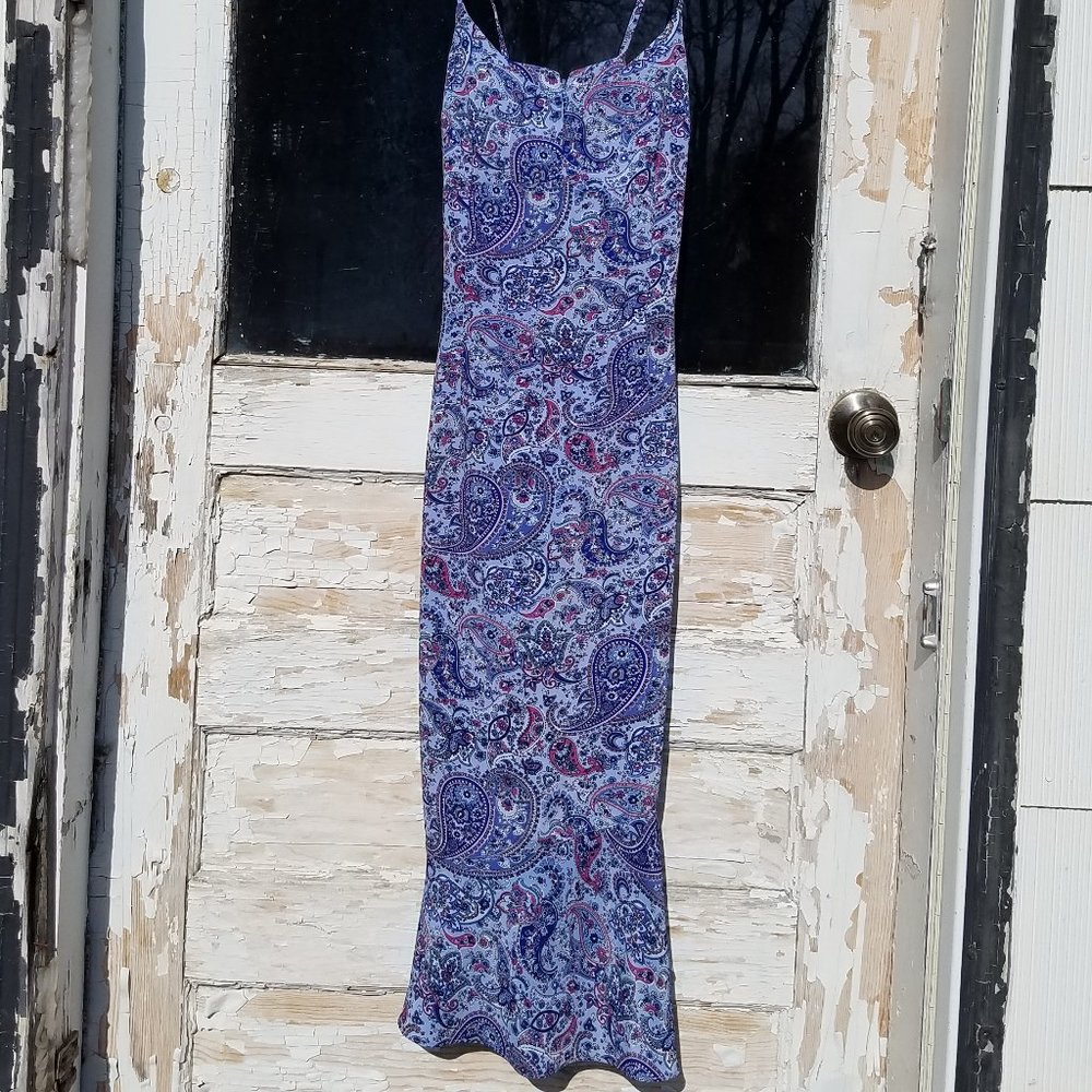 Express Blue Paisley Sun Dress